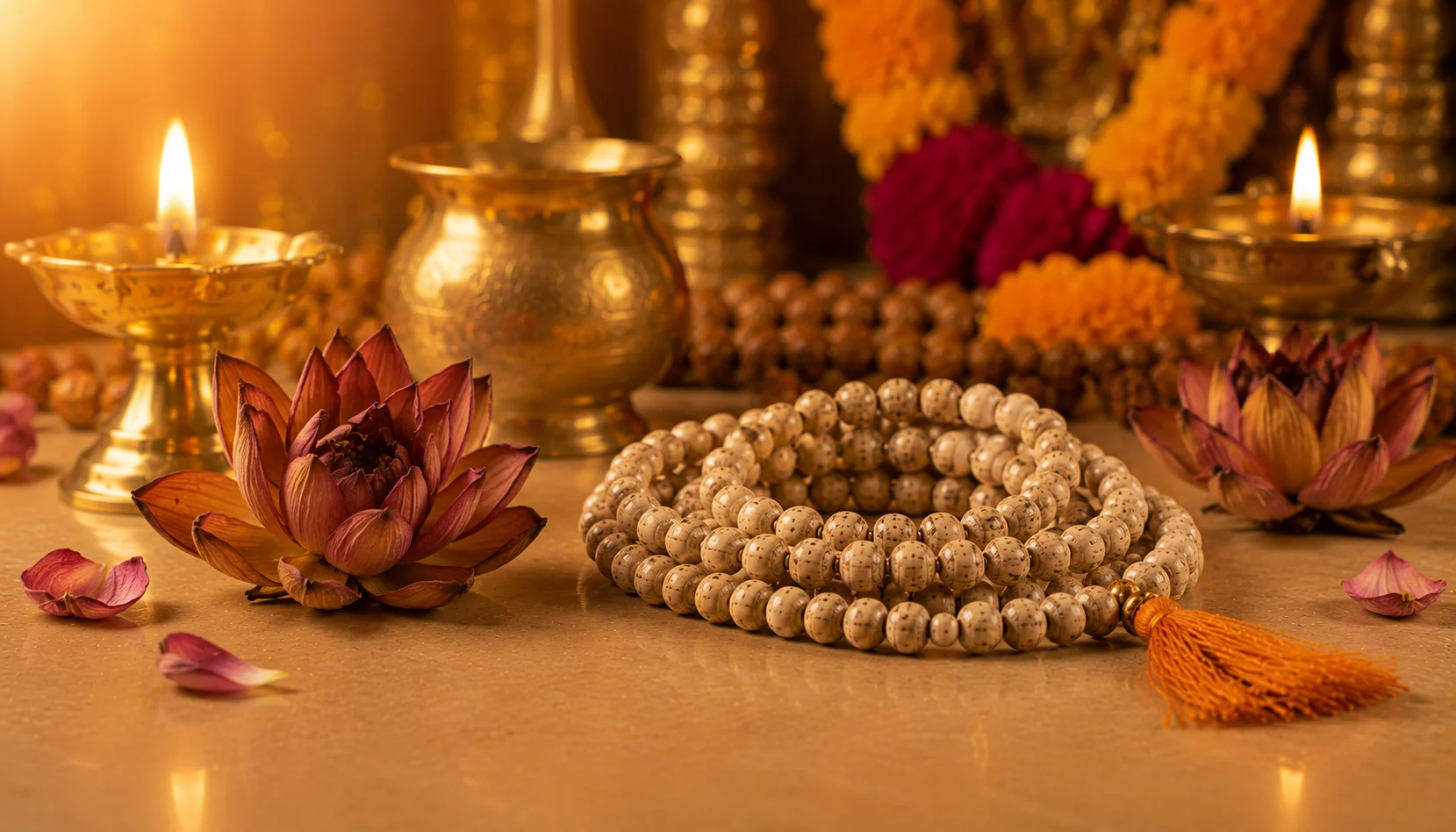 Lotus Seed (Kamal Gatta) Mala: Uses for Lakshmi Mantra Chanting & Wealth