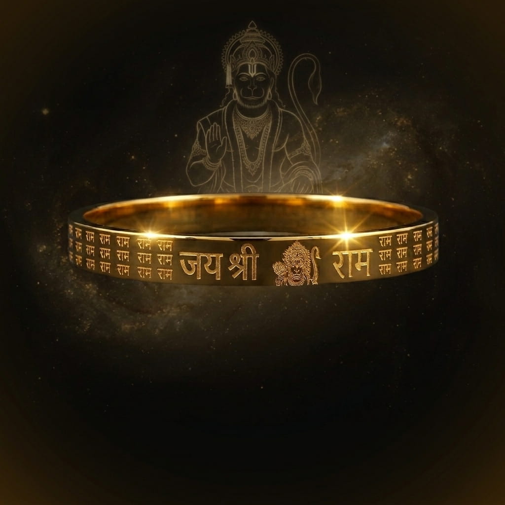 Jai Shri Ram Kada for Men & Women — Gold-Plated