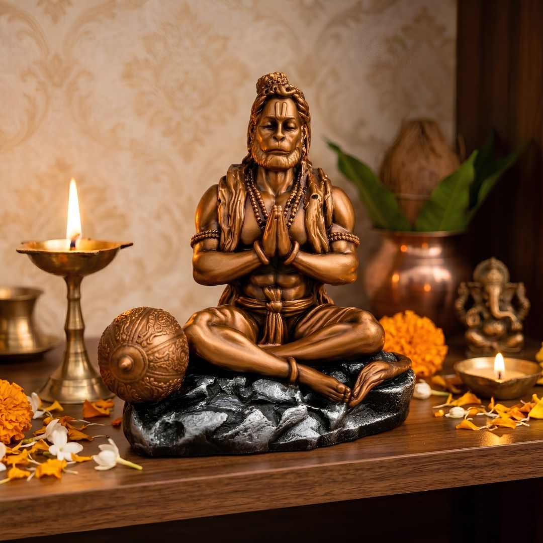 Mahabali Hanuman Meditating Idol | Energised — Statues