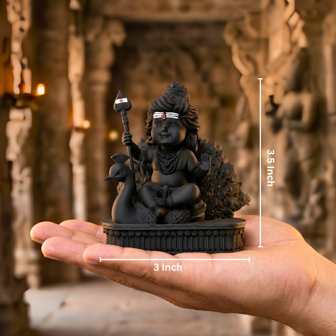 Bala Subramanya (Black) | Kumara Idol | Best for Newborns — Statues