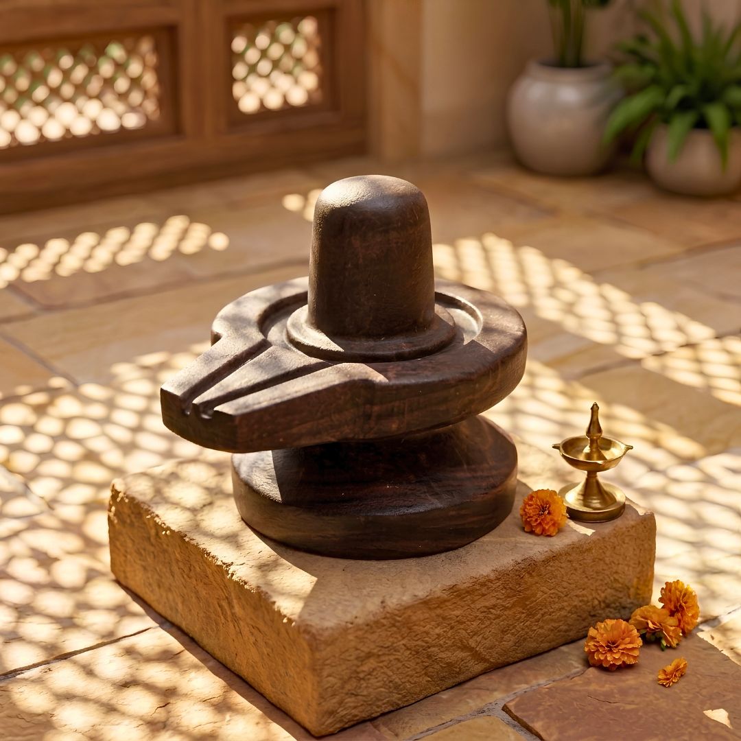 Akhand Single-Stone Narmadeshwar Shivling Set