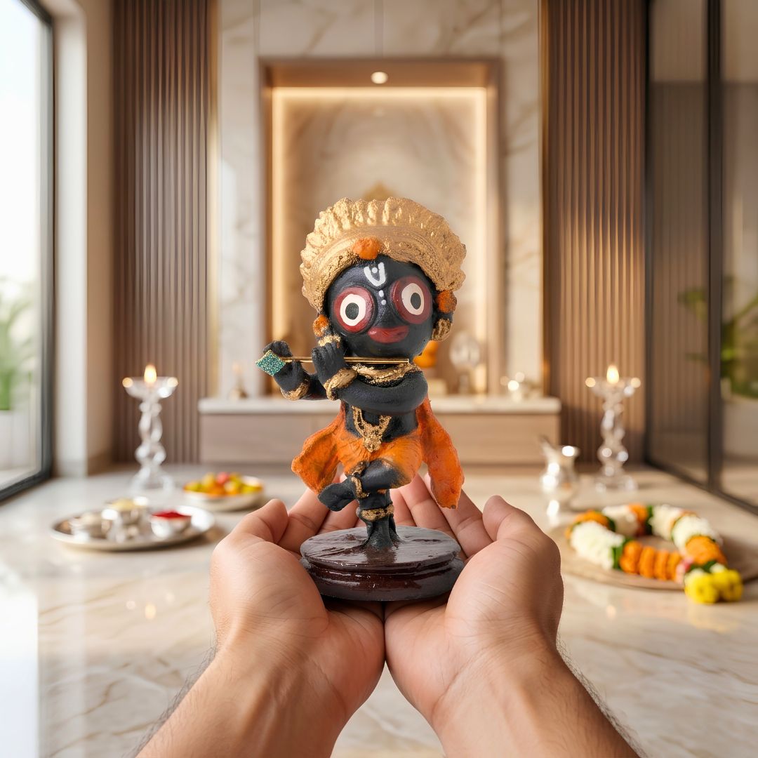 Traditional Handcrafted Puri Jagannath Krishna Idol