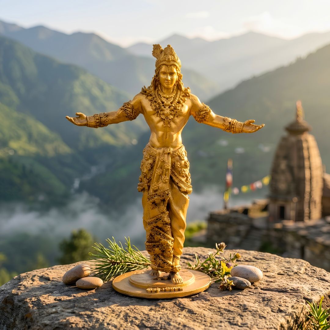 Golden Lord Krishna Idol – Divine Welcoming Avatar